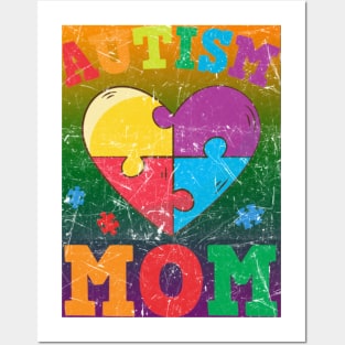 Autism Awareness T-ShirtAutism Mom Autism Awareness Heart T-Shirt_by Posters and Art